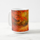Mug Birches Arbres Automne Orange Feuille Paysage (Devant gauche)