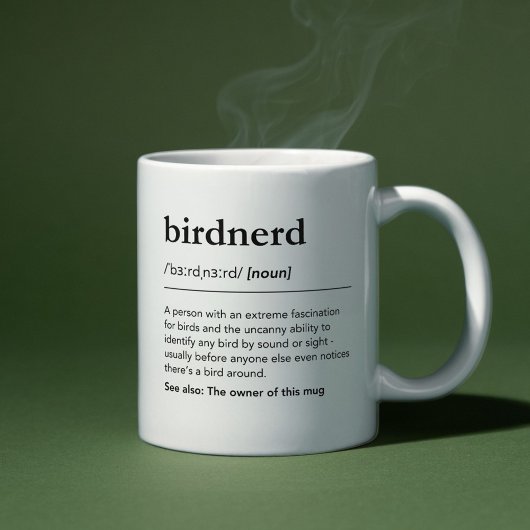 Mug Bird Nerd Definition Funny Birdwatcher Gift