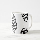 Mug Bird striped feather pattern. Seamless pattern of (Devant droit)