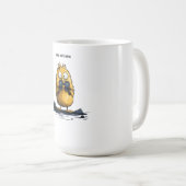 Mug Bird Watching Funny Cartoon Character Ironic Humor (Devant droit)