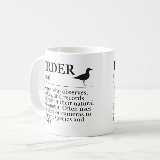 Mug Birder definition - wild bird observer (Devant gauche)