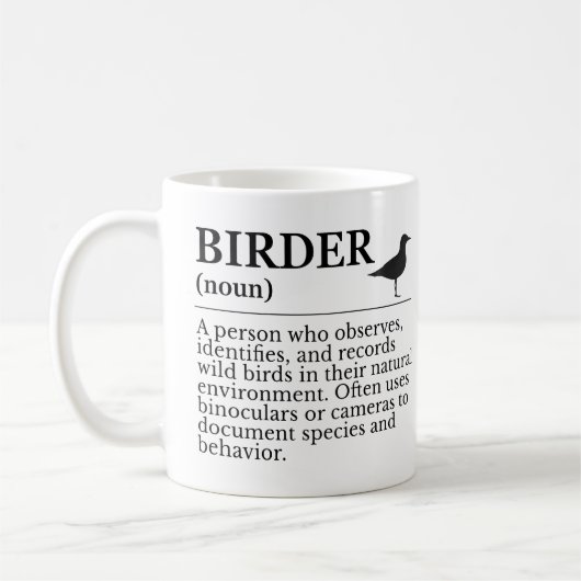 Mug Birder definition - wild bird observer (Gauche)