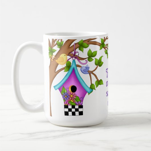 Mug Birdhouse en damier (Gauche)