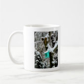 Mug Birdhouse Turquoise en hiver (Gauche)