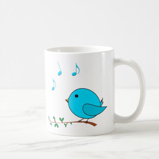 Mug birdie bleue de chant (Droite)
