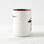 Mug Birdorable à col rouge Avocet mignon Cartoon Bird (Centre)