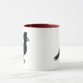 Mug Birdorable Bleu-a affiché Curassow (Centre)