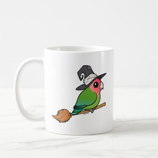 Mug Birdorable Perruche à face rosée Halloween Sorcièr (Gauche)