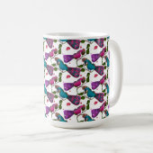 Mug Birds floral seamless pattern Curtain (Devant droit)