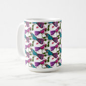 Mug Birds floral seamless pattern Curtain (Devant gauche)