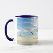Mug Birds in flight over the ocean (Gauche)