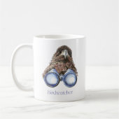 Mug Birdwatcher Hawk Oiseau vous observant Humour (Gauche)