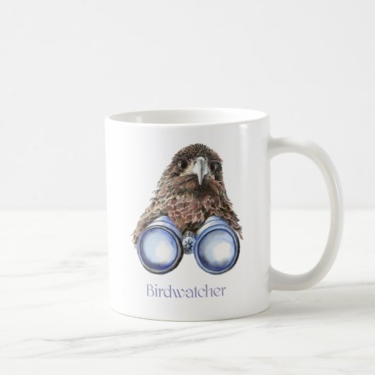 Mug Birdwatcher Hawk Oiseau vous observant Humour (Droite)