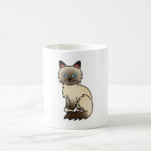 Mug Birman / Ragdoll au point chocolat - Dessin animé (Centre)