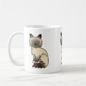 Mug Birman / Ragdoll au point chocolat - Dessin animé (Gauche)