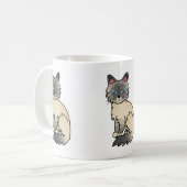 Mug Birman / Ragdoll Chat Tigré Argenté (Devant gauche)