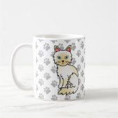 Mug Birman / Ragdoll Point crème Chat & Pattes Mignonn (Gauche)