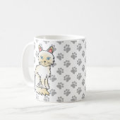 Mug Birman / Ragdoll Point crème Chat & Pattes Mignonn (Devant gauche)