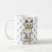 Mug Birman / Ragdoll Point crème Chat & Pattes Mignonn (Gauche)