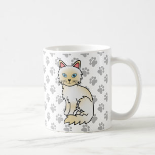 Mug Birman / Ragdoll Point crème Chat & Pattes Mignonn