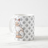 Mug Birman / Ragdoll Point Rouge Chat & Pattes Mignon (Devant gauche)
