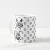 Mug Birman / Ragdoll Tabby bleu point Patte Chaton & P (Devant gauche)
