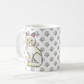 Mug Birman / Ragdoll tabby crème Point Chats & Pattes (Devant gauche)