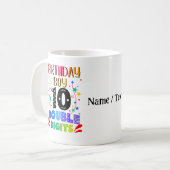 Mug Birthday Boy 10 Double Digits, 10th Birthday (Devant gauche)