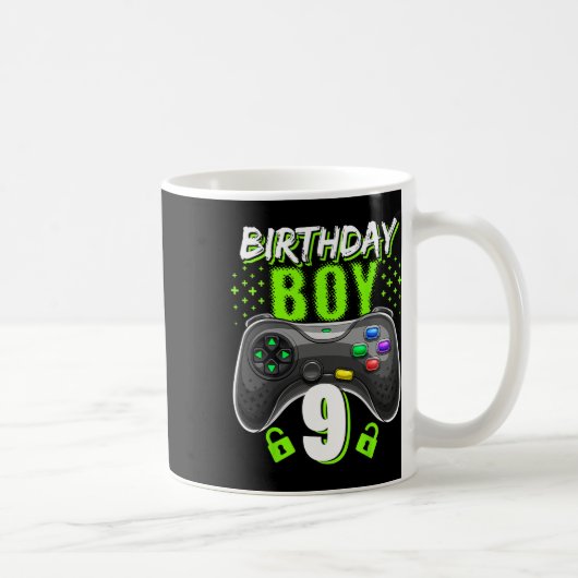 Mug Birthday Boy 9 Video Game Controller Gamer 9th Bir (Droite)