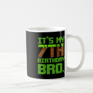 Mug Birthday Boy C'est mon 7e anniversaire Gamer Pixel