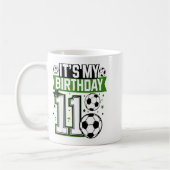 Mug Birthday Boy Tees 11 Soccer Its My 11th Birthday B (Gauche)