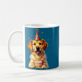 Mug Birthday Golden Retriever, Party Dog  (Gauche)