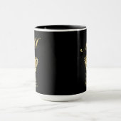 Mug Birthday King Gold Crown Royal Monogram Luxury (Centre)