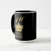 Mug Birthday King Gold Crown Royal Monogram Luxury (Devant gauche)