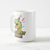 Mug Birthday Roar Cute Dinosaur Birthday Party Design (Devant gauche)