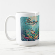 Biscayne National Park Floride Turtle Coral Retro