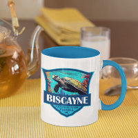 Biscayne National Park Turtle Illustration Retro