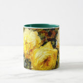 Mug Bischoff - Rose (jaune), peinture d'art, (Centre)