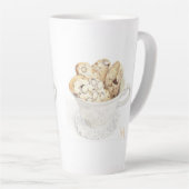 Mug BISCOTTI pour grand Latte + Initiale (Angle droit)