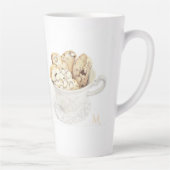 Mug BISCOTTI pour grand Latte + Initiale (Droite)