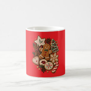 Mug Biscuits de Noël vintage au gingembre et fêtes de