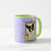 Mug Biscuits d'oeuf de pâques - Boston Terrier (Devant droit)