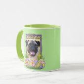 Mug Biscuits d'oeuf de pâques - carlin (Devant gauche)