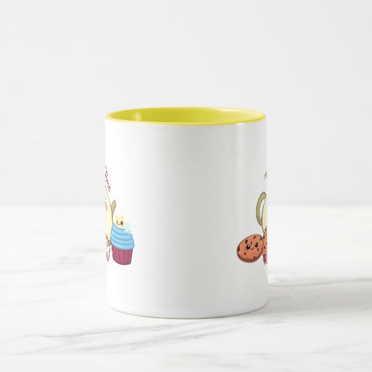 Mug biscuits kawaii et thé mignon (Centre)