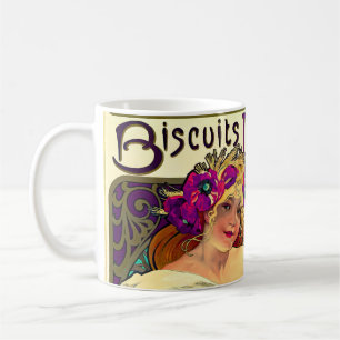 Mug Biscuits Lefevre-Utile par Alphonse Mucha (1896)