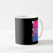 Mug Bisexual Pride Kawaii Kitty Pile de chats Anime L (Devant droit)