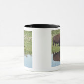Mug Bison (bison de bison) sur le pré herbeux (Centre)