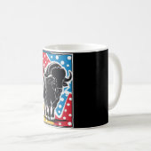 Mug Bison - Buffalo Pop Art Vintage Retro (Devant droit)