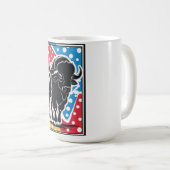 Mug Bison - Buffalo Pop Art Vintage Retro (Devant droit)