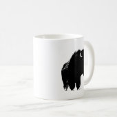 Mug Bison de bison noir et blanc Pop Art (Devant droit)